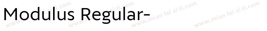 Modulus Regular字体转换